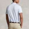 Açık Mavi Erkek Ralph Lauren Özel Slim Fit Pamuklu-Keten Polo Tişörtler Açık Mavi Erkek Ralph Lauren Özel Slim Fit Pamuklu-Keten Polo Tişörtler