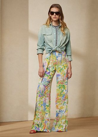 Açık Mavi Kadın Ralph Lauren Tamia Pamuklu Kot Gömlekler