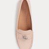 Açık Pembe Kadın Ralph Lauren Barnsbury Nappa Deri Sürücü Loafer’ları