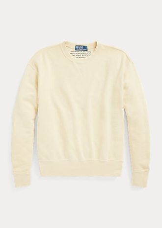 Açık Sarı Kadın Ralph Lauren Organik Pamuklu Yuvarlak Yaka Sweatshirt