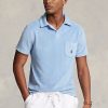 AZURE Erkek Ralph Lauren Özel Slim Fit Havlu Polo Tişörtleri AZURE Erkek Ralph Lauren Özel Slim Fit Havlu Polo Tişörtleri