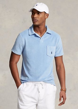 AZURE Erkek Ralph Lauren Özel Slim Fit Havlu Polo Tişörtleri