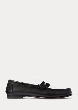 Bej / Beyaz Kadın Ralph Lauren Chalmers Dana Derisi Penny Loafer’lar