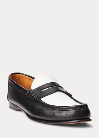 Bej / Beyaz Kadın Ralph Lauren Chalmers Dana Derisi Penny Loafer’lar