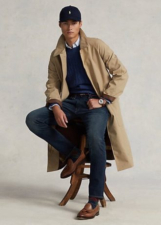 Bej Erkek Ralph Lauren Dokuma Pamuklu Yürüyüş Montları