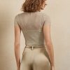 Bej Kadın Ralph Lauren File Kısa Kollu Kazaklar Bej Kadın Ralph Lauren File Kısa Kollu Kazaklar