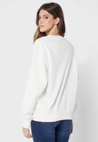 Bej Kadın Ralph Lauren Grafik Örgü Sweatshirt’ler