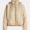 Bej Kadın Ralph Lauren Ripstop Katlanabilir Ceketler