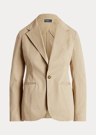 Bej Kadın Ralph Lauren Streç Twill Blazer