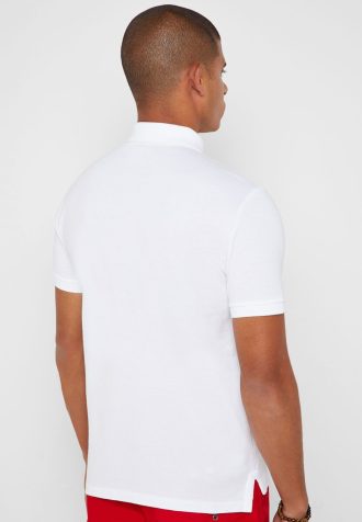 Beyaz Erkek Ralph Lauren Basic Mesh Polo Tişörtleri