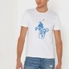 Beyaz Erkek Ralph Lauren Baskılı Yuvarlak Yaka Tişörtler