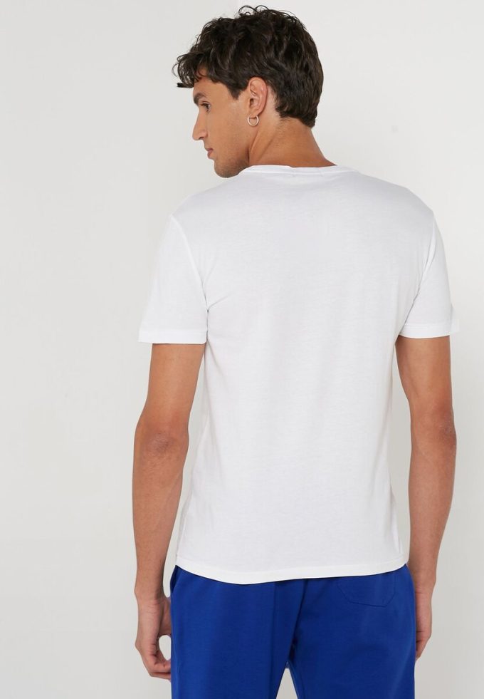 Beyaz Erkek Ralph Lauren Baskılı Yuvarlak Yaka Tişörtler