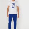 Beyaz Erkek Ralph Lauren Baskılı Yuvarlak Yaka Tişörtler