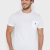 Beyaz Erkek Ralph Lauren Essential Yuvarlak Yaka Tişörtler