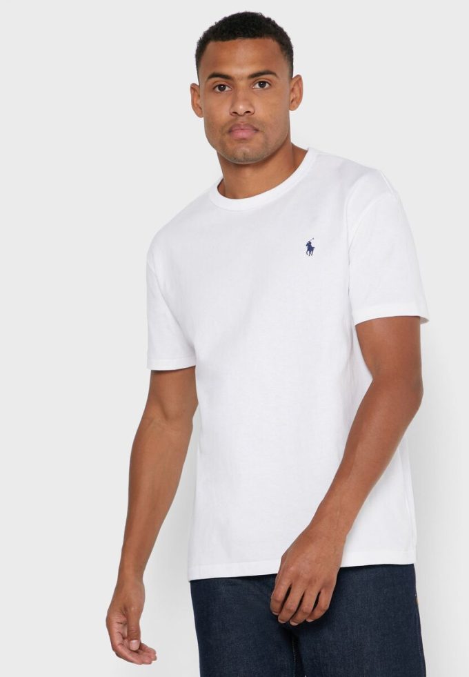 Beyaz Erkek Ralph Lauren Essential Yuvarlak Yaka Tişörtler Beyaz Erkek Ralph Lauren Essential Yuvarlak Yaka Tişörtler