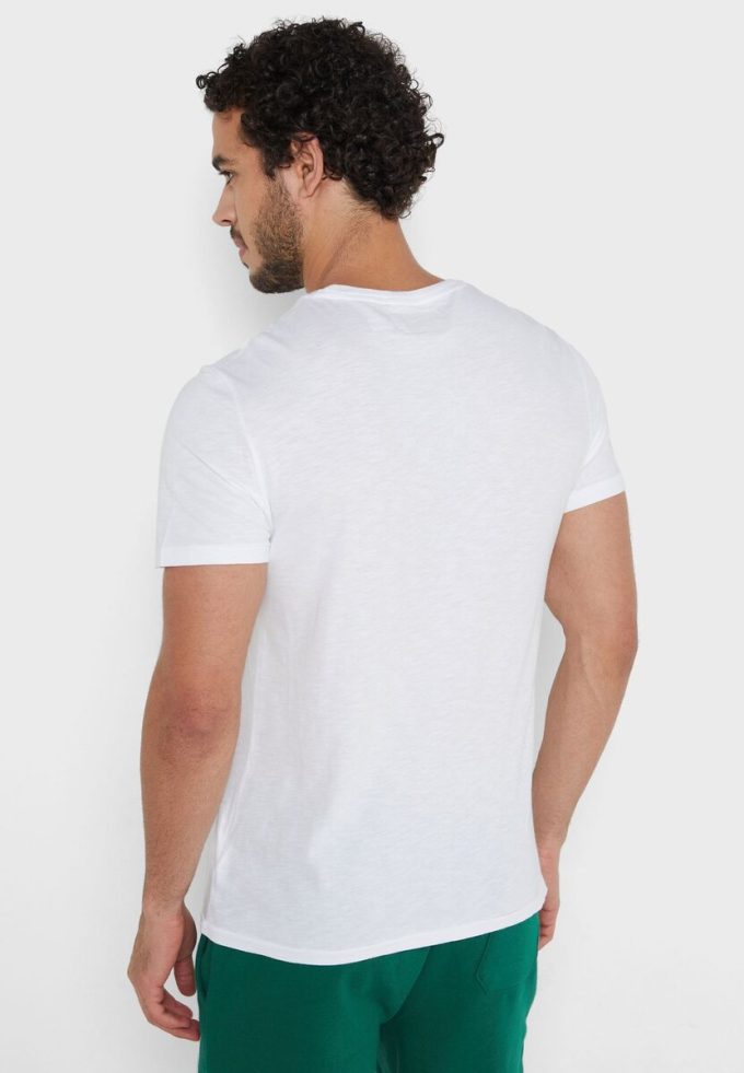 Beyaz Erkek Ralph Lauren Essential Yuvarlak Yaka Tişörtler