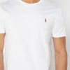 Beyaz Erkek Ralph Lauren Essential Yuvarlak Yaka Tişörtler