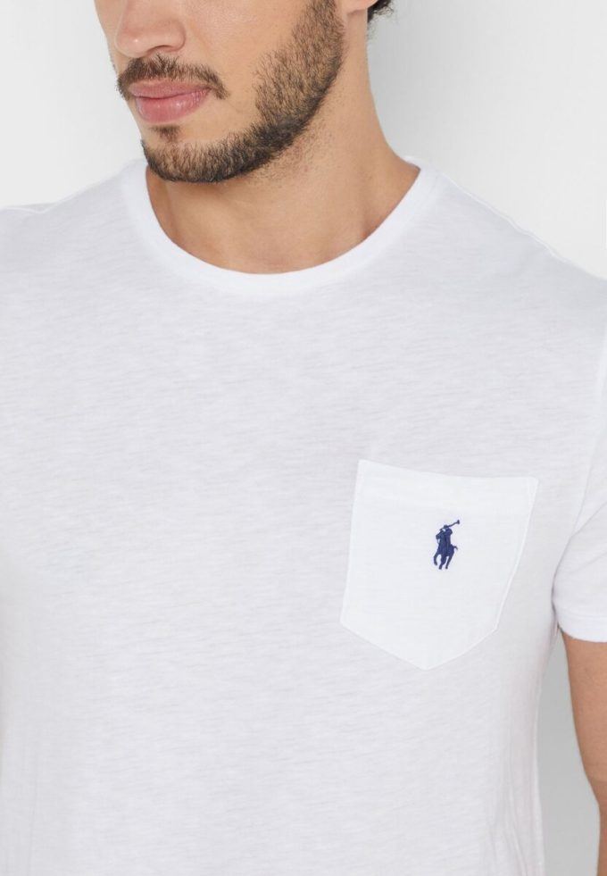 Beyaz Erkek Ralph Lauren Essential Yuvarlak Yaka Tişörtler
