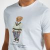 Beyaz Erkek Ralph Lauren Grafik Yuvarlak Yaka Tişörtler