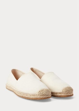 Beyaz Erkek Ralph Lauren Kanvas Espadril