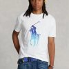 Beyaz Erkek Ralph Lauren Klasik Kesim Büyük Pony Jersey Tişörtleri