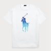 Beyaz Erkek Ralph Lauren Klasik Kesim Büyük Pony Jersey Tişörtleri