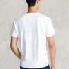 Beyaz Erkek Ralph Lauren Klasik Kesim Jersey Yuvarlak Yaka Tişörtler