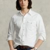 Beyaz Erkek Ralph Lauren Klasik Kesim Oxford Western Gömlekler Beyaz Erkek Ralph Lauren Klasik Kesim Oxford Western Gömlekler