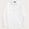 Beyaz Erkek Ralph Lauren Klasik Kesim Oxford Western Gömlekler Beyaz Erkek Ralph Lauren Klasik Kesim Oxford Western Gömlekler