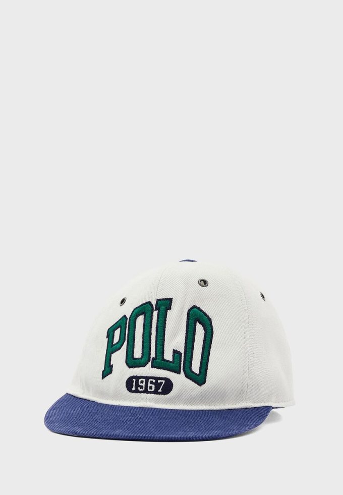Beyaz Erkek Ralph Lauren Logolu Düz Siperlikli Şapkalar Beyaz Erkek Ralph Lauren Logolu Düz Siperlikli Şapkalar