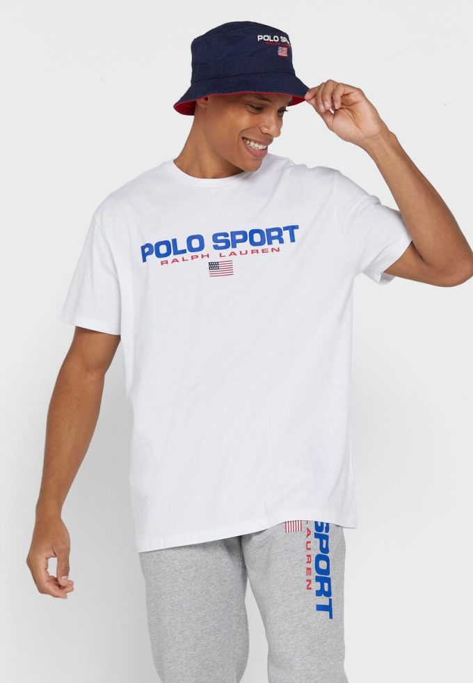 Beyaz Erkek Ralph Lauren Logolu Yuvarlak Yaka Tişörtler