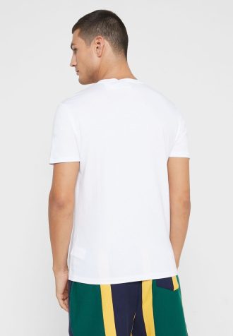 Beyaz Erkek Ralph Lauren Logolu Yuvarlak Yaka Tişörtler