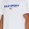 Beyaz Erkek Ralph Lauren Logolu Yuvarlak Yaka Tişörtler