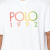 Beyaz Erkek Ralph Lauren Logolu Yuvarlak Yaka Tişörtler