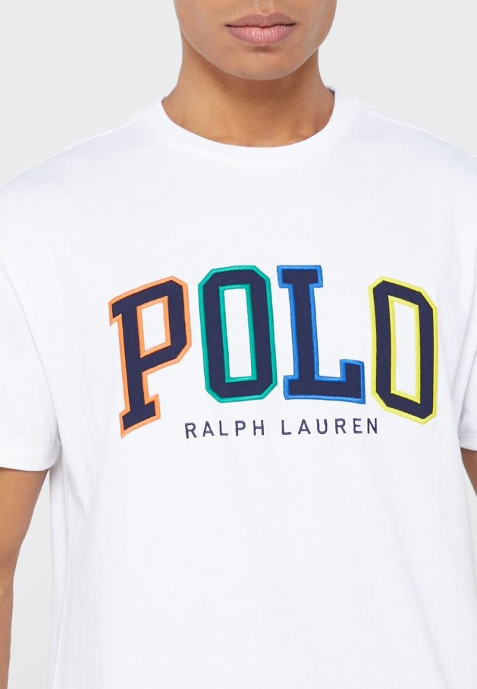 Beyaz Erkek Ralph Lauren Logolu Yuvarlak Yaka Tişörtler Beyaz Erkek Ralph Lauren Logolu Yuvarlak Yaka Tişörtler