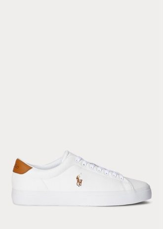 Beyaz Erkek Ralph Lauren Longwood Deri Spor Ayakkabı