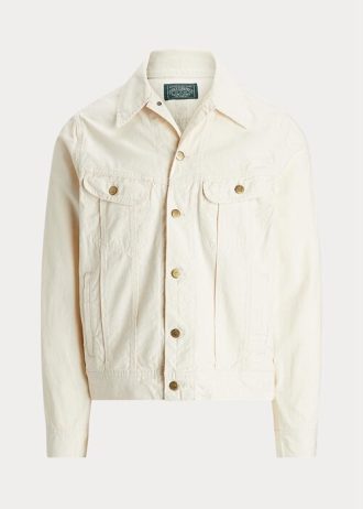 Beyaz Erkek Ralph Lauren Polo Ayı İşlemeli Kamyoncu Ceketleri