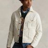 Beyaz Erkek Ralph Lauren Polo Ayı İşlemeli Kamyoncu Ceketleri Beyaz Erkek Ralph Lauren Polo Ayı İşlemeli Kamyoncu Ceketleri