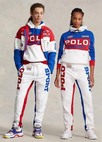 Beyaz Erkek Ralph Lauren Polo Sport Renk Bloklu Polar Pantolon