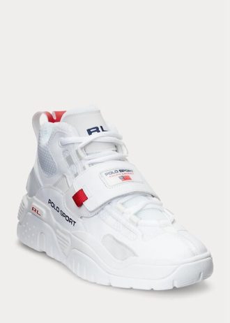Beyaz Erkek Ralph Lauren PS100 Yüksek Topuklu Spor Ayakkabı