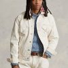 Beyaz Erkek Ralph Lauren Rahat Kesim Kanvas Kamyoncu Ceketleri Beyaz Erkek Ralph Lauren Rahat Kesim Kanvas Kamyoncu Ceketleri