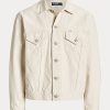 Beyaz Erkek Ralph Lauren Rahat Kesim Kanvas Kamyoncu Ceketleri Beyaz Erkek Ralph Lauren Rahat Kesim Kanvas Kamyoncu Ceketleri