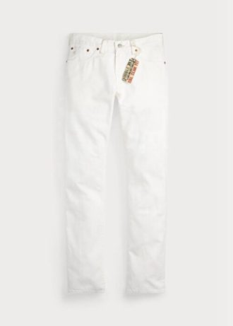 Beyaz Erkek Ralph Lauren Slim Fit Whitestone Kot Pantolon