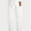 Beyaz Erkek Ralph Lauren Slim Fit Whitestone Kot Pantolon Beyaz Erkek Ralph Lauren Slim Fit Whitestone Kot Pantolon