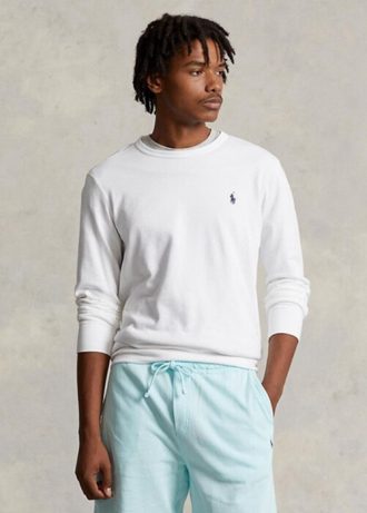 Beyaz Erkek Ralph Lauren Spa Havlu Sweatshirt