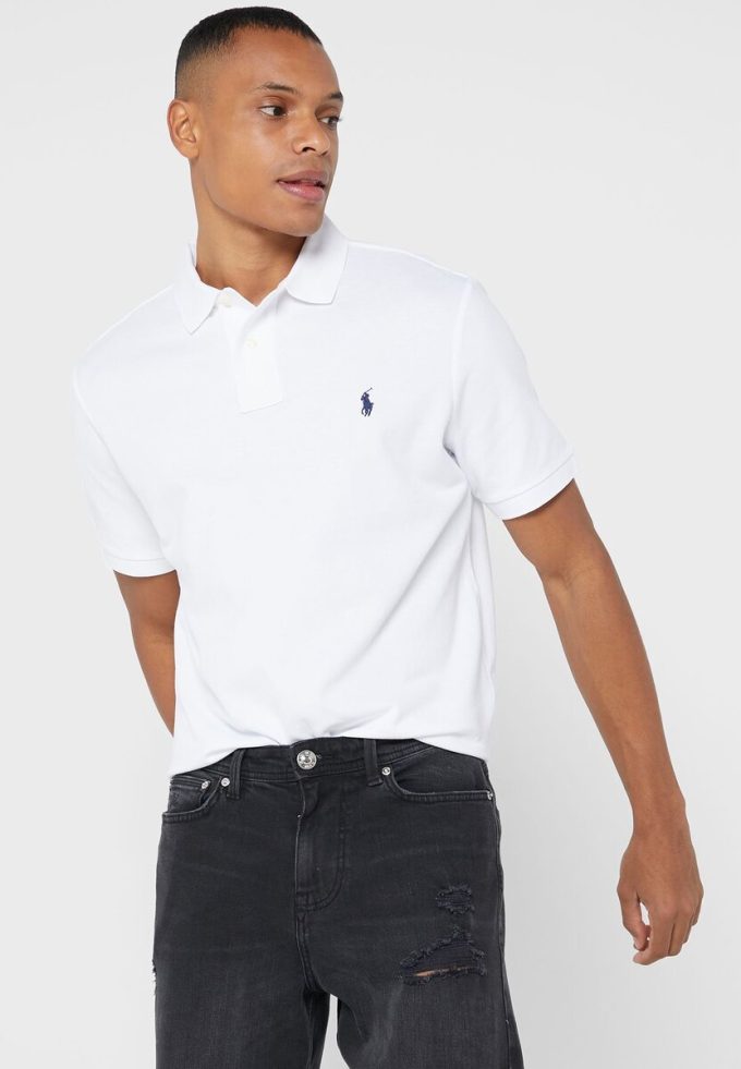 Beyaz Erkek Ralph Lauren Temel Polo Tişörtleri Beyaz Erkek Ralph Lauren Temel Polo Tişörtleri