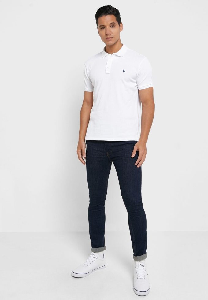 Beyaz Erkek Ralph Lauren Temel Polo Tişörtleri Beyaz Erkek Ralph Lauren Temel Polo Tişörtleri