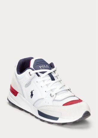 Beyaz Erkek Ralph Lauren Trackster 200 Spor Ayakkabı