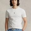 Beyaz Erkek Ralph Lauren Özel Slim Fit Yuvarlak Yaka Tişörtler Beyaz Erkek Ralph Lauren Özel Slim Fit Yuvarlak Yaka Tişörtler