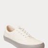 Beyaz / Gri Erkek Ralph Lauren Keaton Twill Spor Ayakkabı